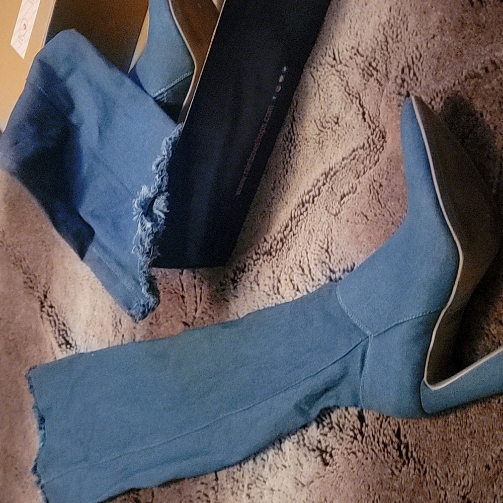 Blue Jean Knee Boots